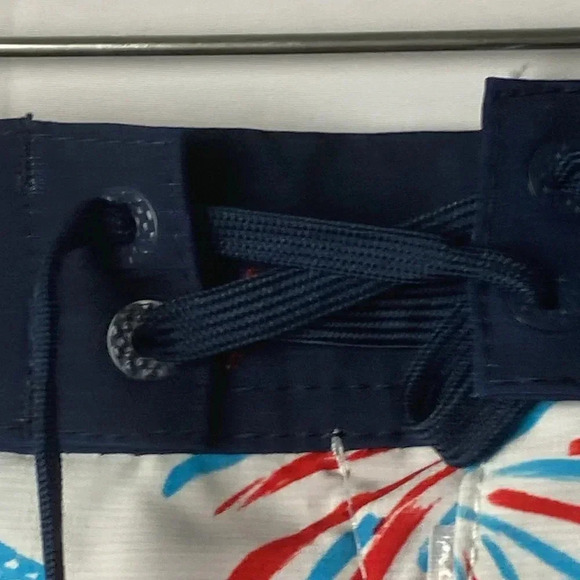 VANS MENS SIZE 34 PATRIOTIC SWIM BOARD SHOETS POCKT DRAWSTRING CLOSURE CLEAN - Picture 6 of 13